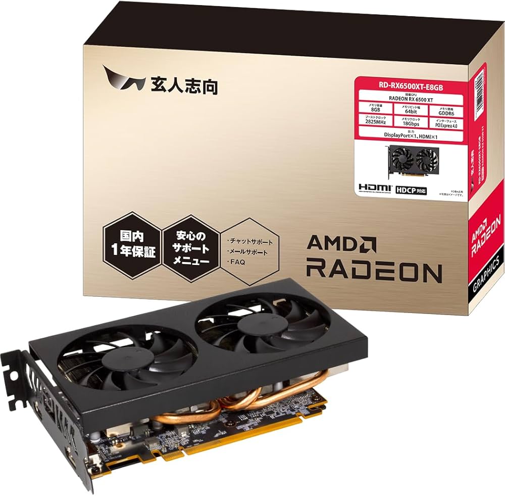 Amazon | 玄人志向 Radeon / RX6500XT 搭載 グラフィックボード GDDR6