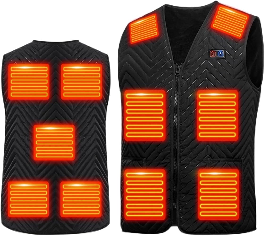 Amazon | [ewinstore] 電熱ベスト 加熱 ヒーター 11箇所発熱 前後独立