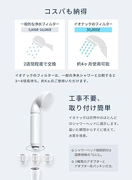 Amazon.co.jp: 【公式ストア】ionac イオナック シャワーヘッド本体