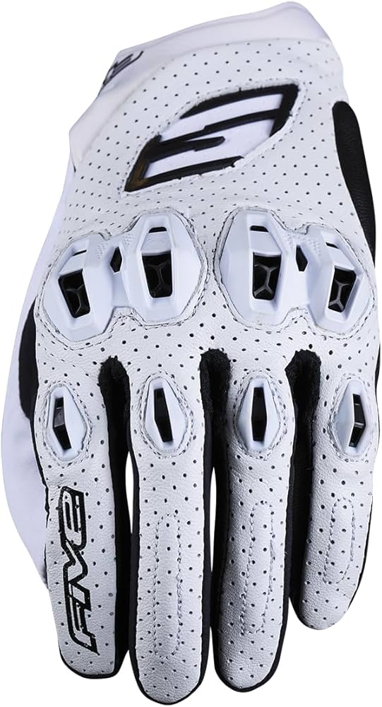 Amazon | ファイブ(FIVE) バイクグローブ ホワイト (サイズ:L) STUNT