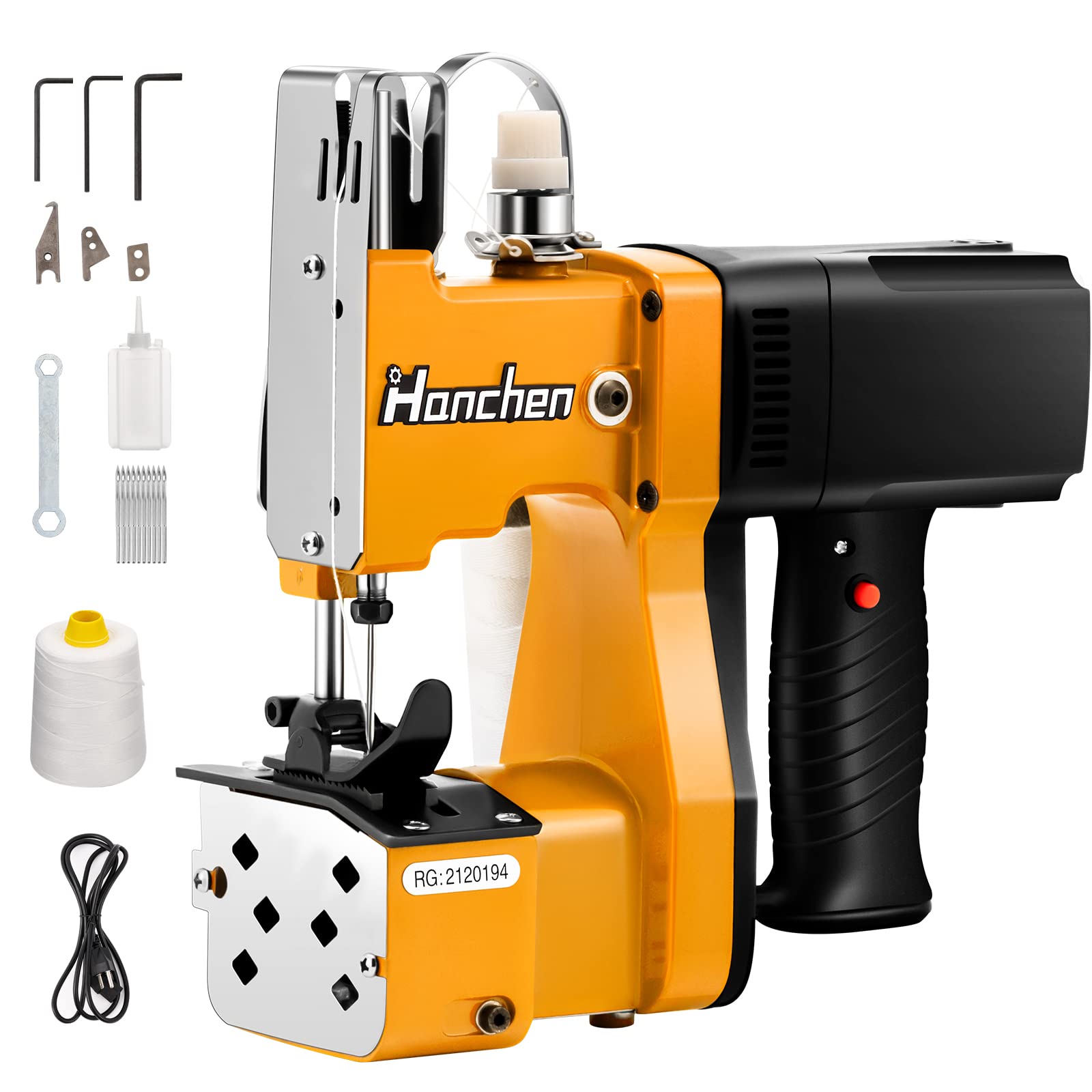 Amazon | Hanchen GK9-890 ポータブル袋縫ミシン 0.2-10mm袋口縫い1800