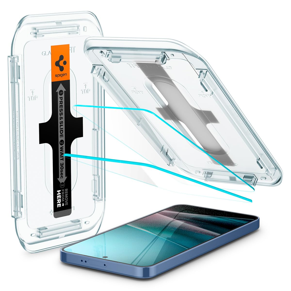 Amazon | Spigen Galaxy S25/S24 強化ガラスフィルム 2枚入 指紋認証