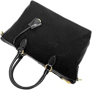 Amazon.com: Prada Black Logo Jacquard Canvas Satchel Crossbody Bag