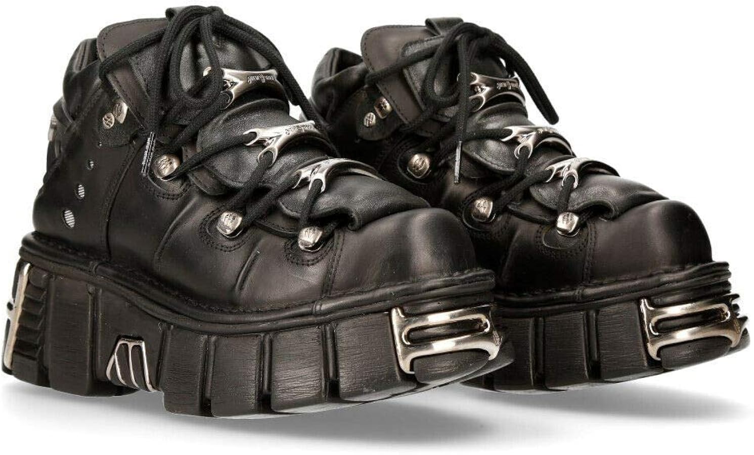 Amazon.com | New Rock 106-S1 Unisex Metallic Black Gothic Classic