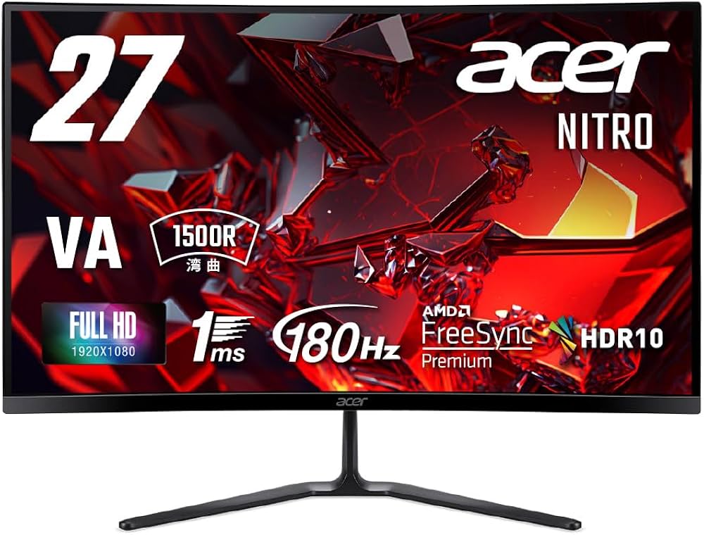 Amazon.co.jp: Acer Nitro 湾曲 ゲーミングモニター 27インチ フルHD