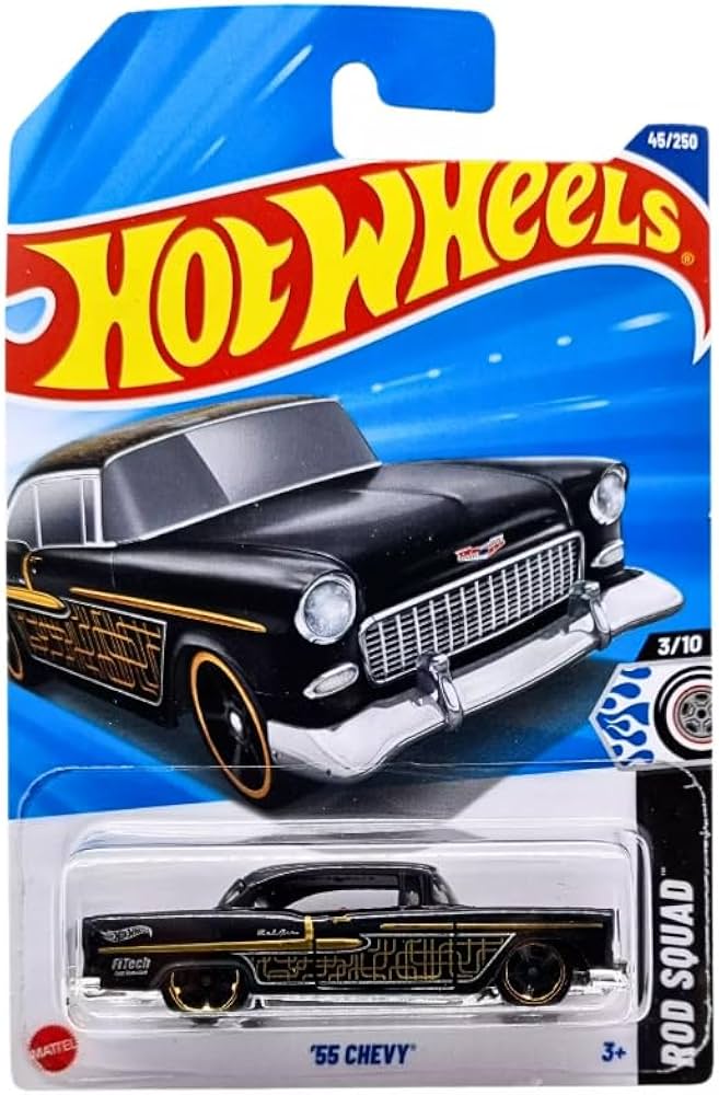 Amazon.com: Hot Wheels '55 Chevy Diecast Car, Rod Squad Series 3