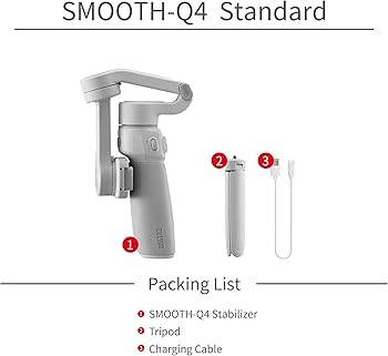 Amazon.com: ZHIYUN Smooth Q4 Gimbal Stabilizer, 3-Axis Smartphone