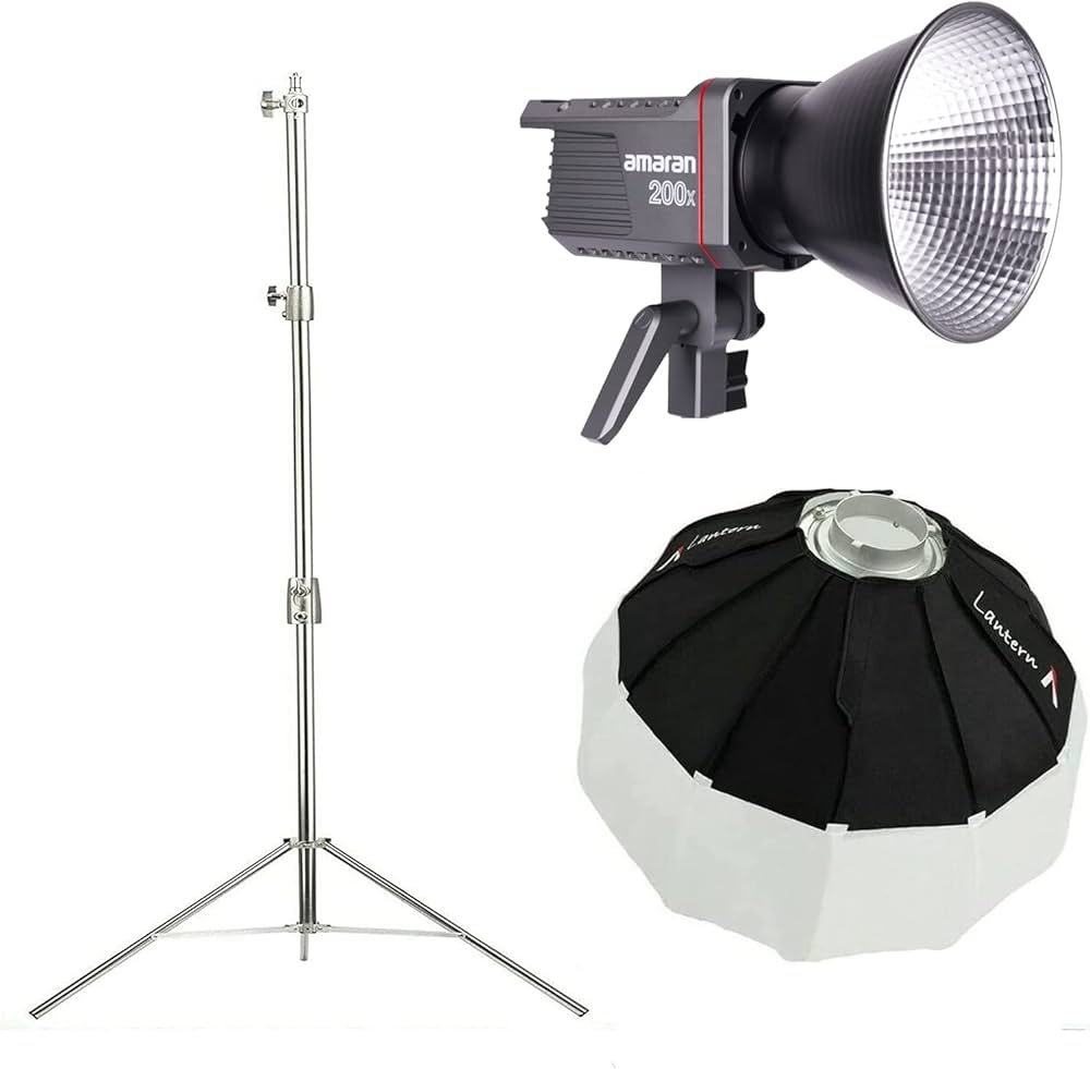 Aputure Amaran 200X with Softbox and 2.8m Light Stand Kit, 250W