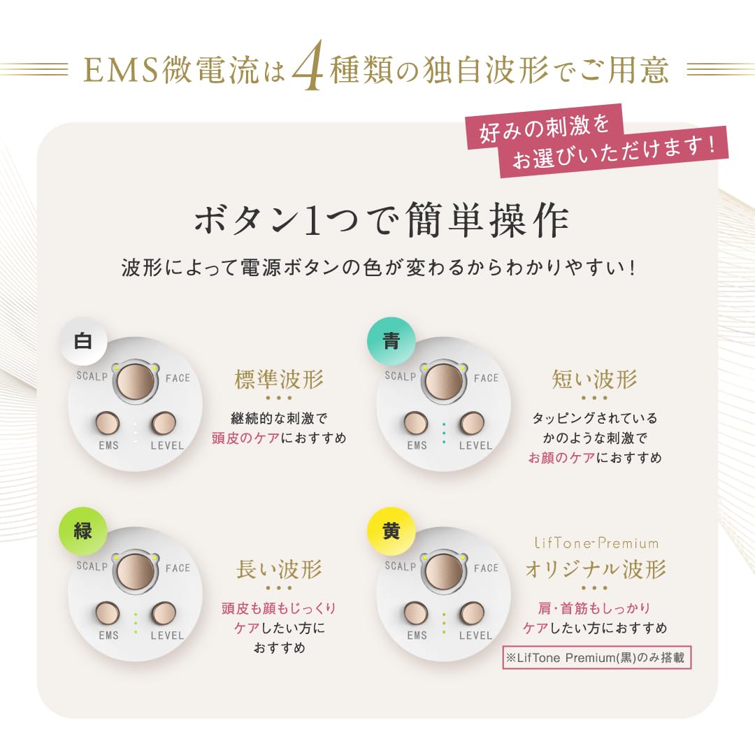 Amazon.co.jp: LifTone Premium (ブラック) リフトーン 1台で顔・頭皮