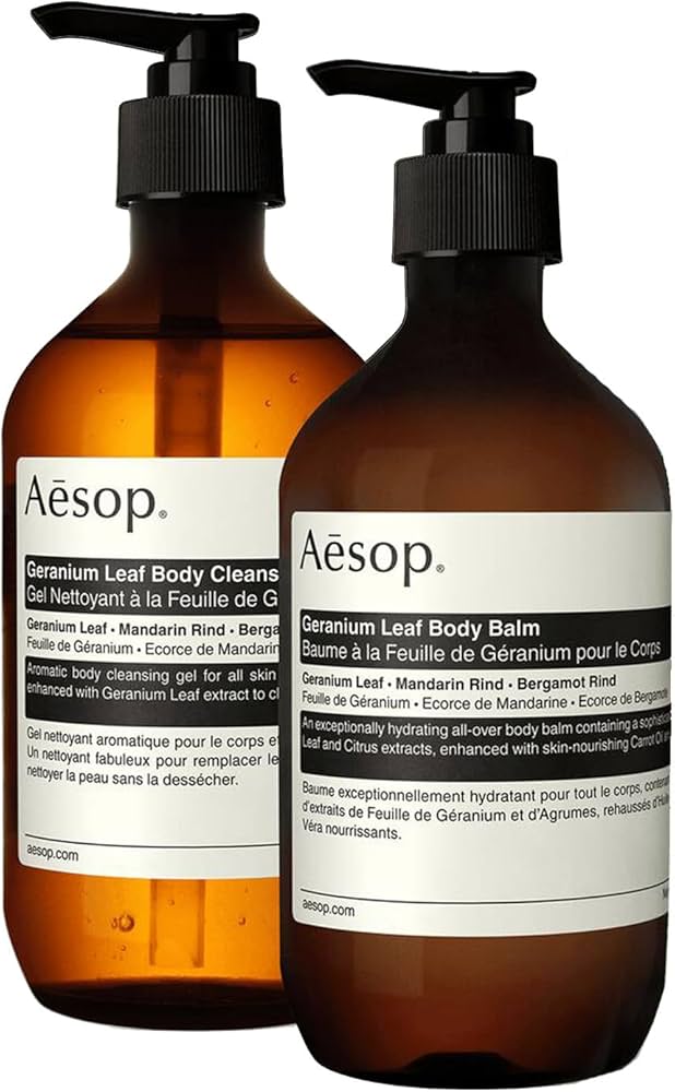 Amazon.com : Aesop Geranium Leaf Body Cleanser & Balm Set | Citrus