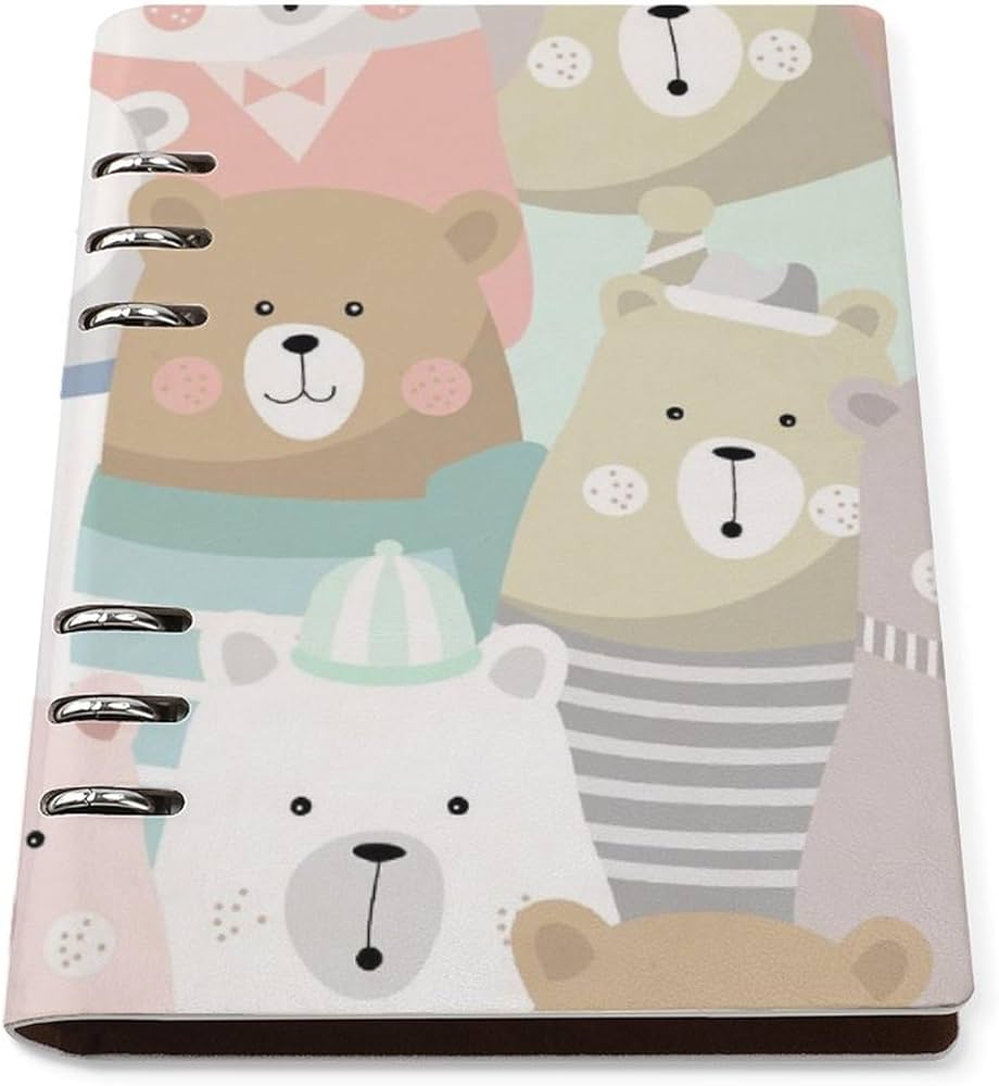 Amazon.co.jp: システム手帳 くま クマ 熊 かわいい ふわふわ