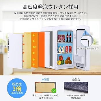 Amazon | 小型 冷蔵庫10Lミニ冷温庫 -2℃～60℃ 保冷保温低騒音持ち運び