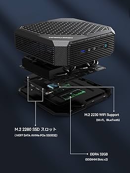 Amazon.co.jp: MINISFORUM HX80G ミニPC AMD Ryzen 7 5800H +RX 6600M