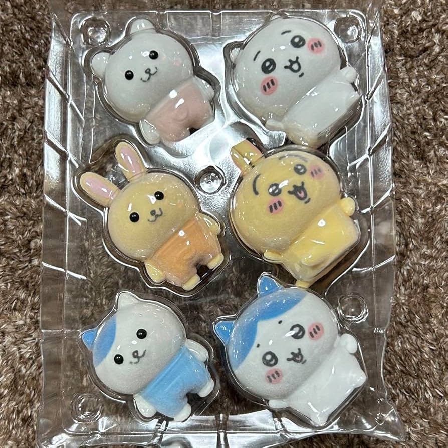 Amazon.co.jp: ち い か わ なんとかバニア フロッキーフィギュア 6体