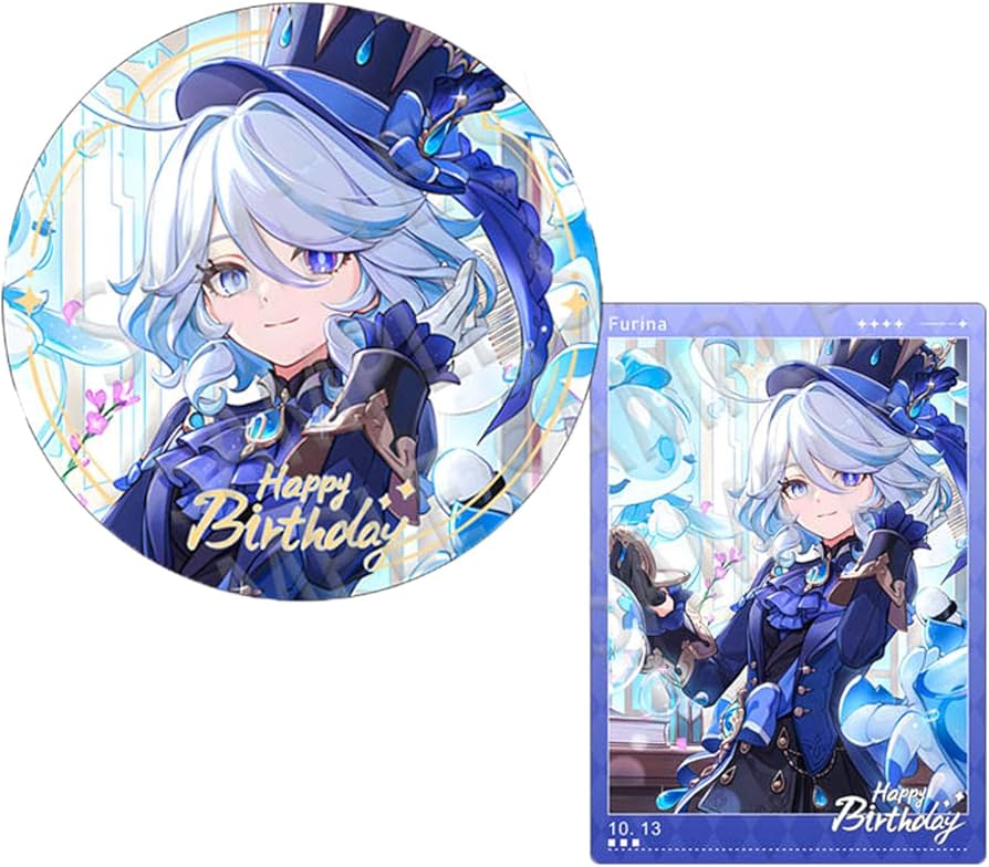 Amazon.co.jp: 原神 フリーナ 誕生日 缶バッジ LOMOカード トレカ 2点