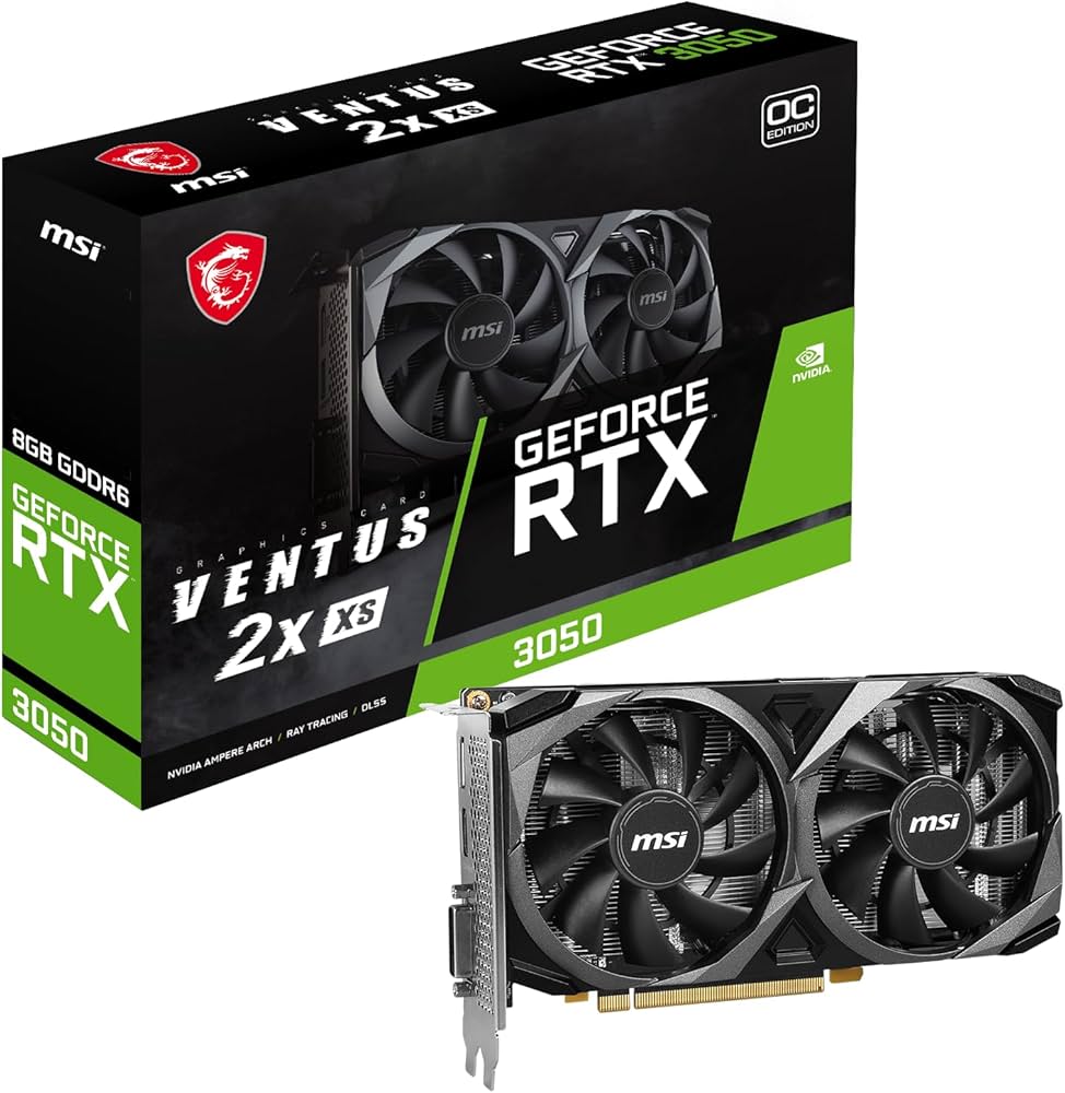 MSI GeForce RTX 3050 VENTUS 2X XS 8G OC GDDR6 128bit DX12 Gaming