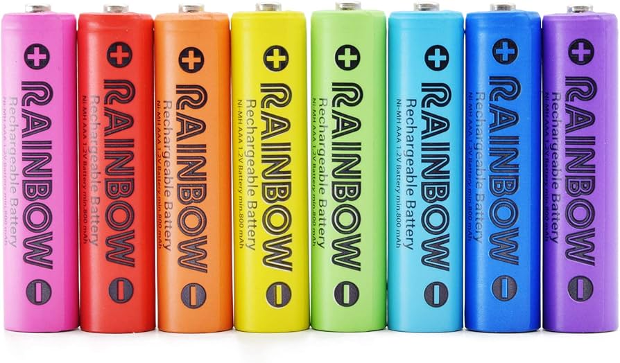 Amazon | BPS 単4形充電池 8本パック レインボーカラー BPS-4NIJI8P