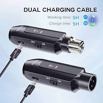 有線が無線にワイヤレスマイクシステムXLRコネクター付き2.4GHz長距離