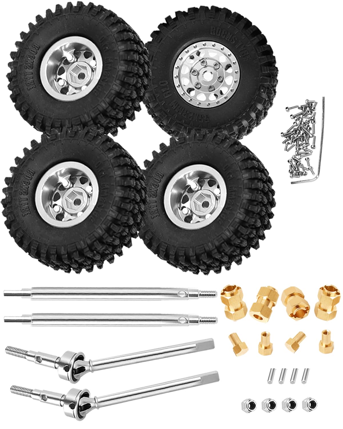 Amazon | Rcarmumb RC ビードロック ホイール タイヤセット 10mm 六角