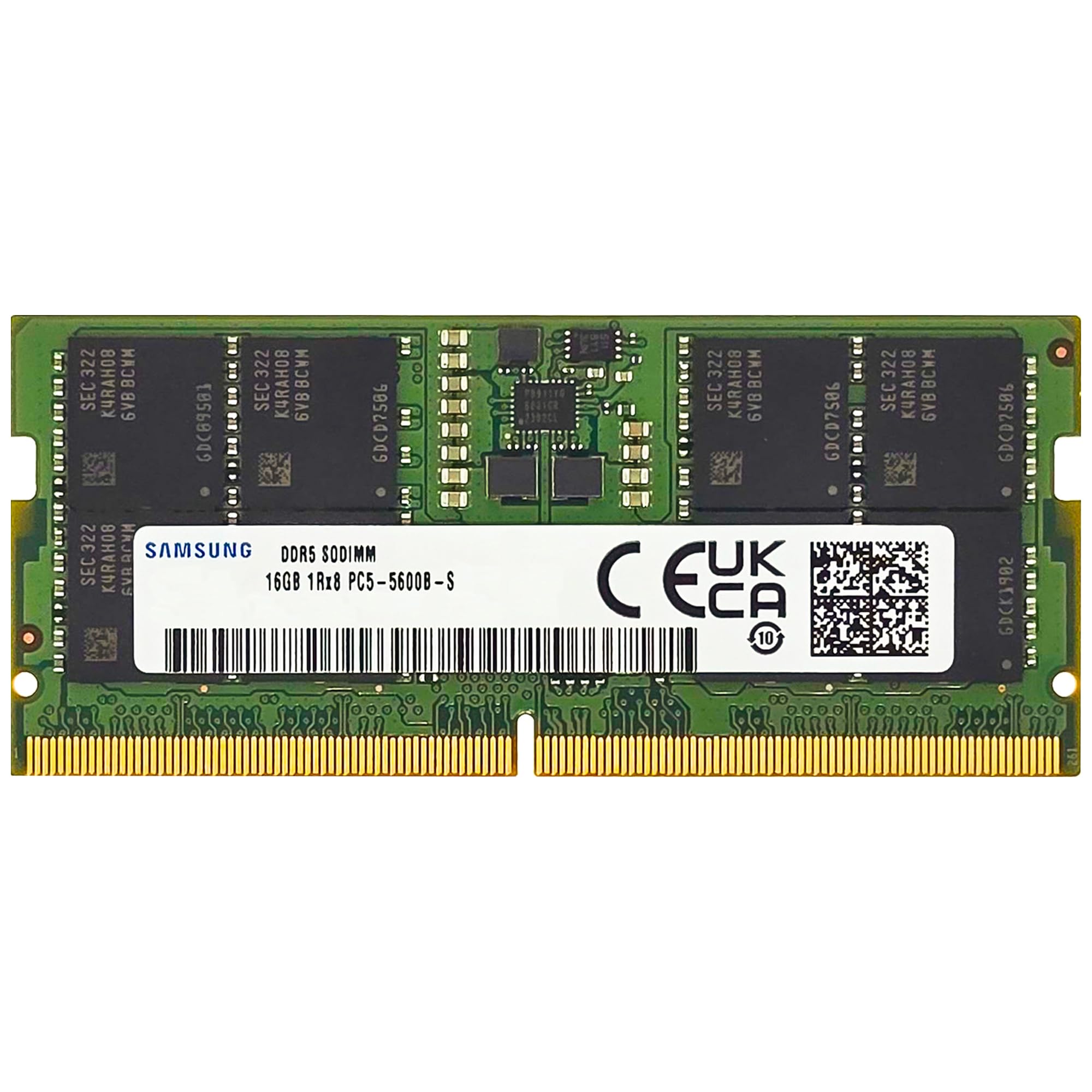 Samsung 16GB DDR5 5600MHz PC5-44800 CL46 SODIMM 1Rx8 Single Rank