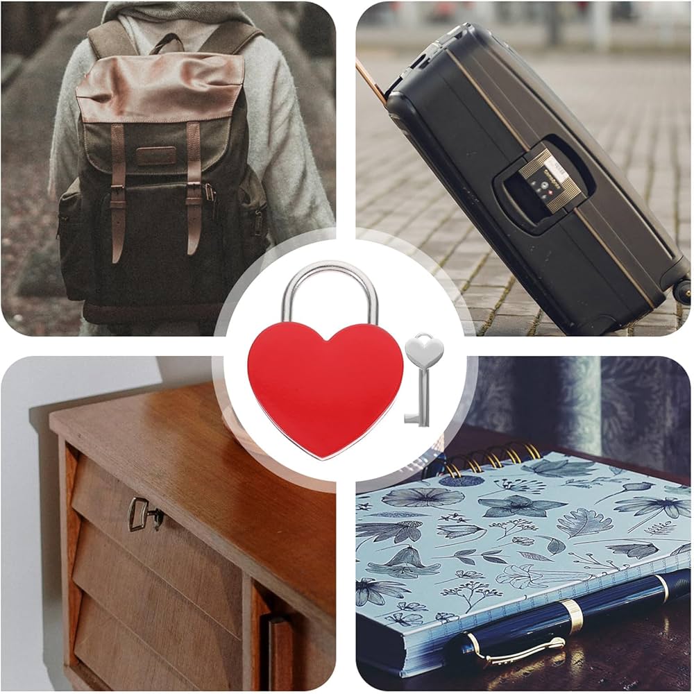 Amazon | SEWOART ハート型 小型ロック 鍵付き 荷物用 スーツケース