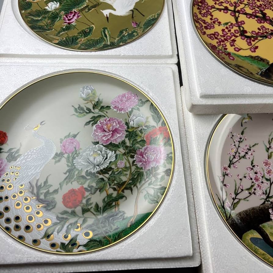 Amazon | 限定版 高級磁器 フランクリン ポーセリン 花鳥 十二ヶ月 絵