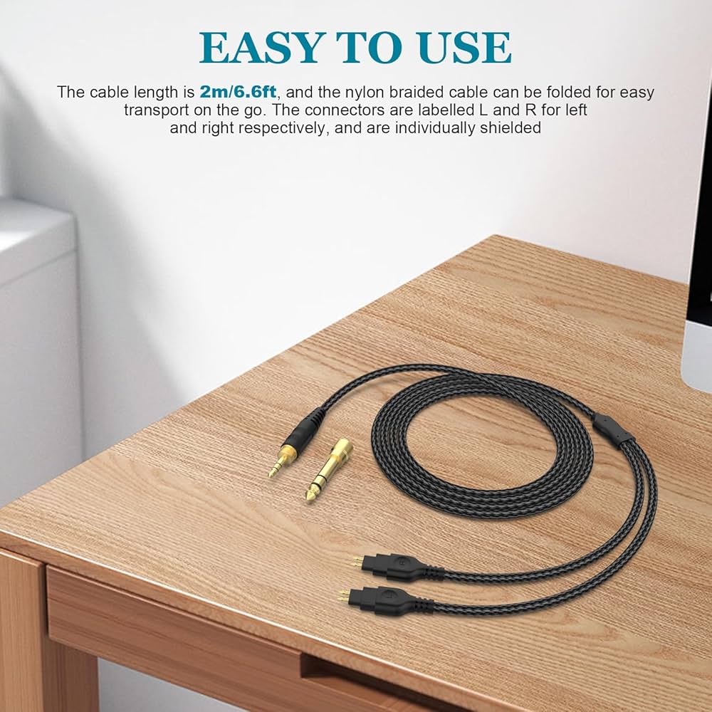 HD650 HD660S 7N OCC 純銅 極太 4.4mm5極 HD600