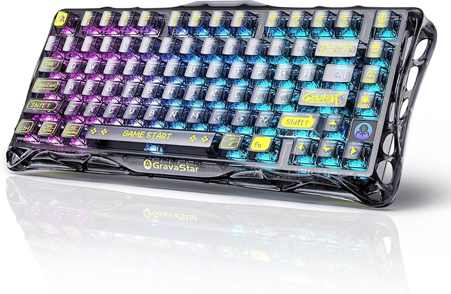 Amazon.com: GravaStar Mercury K1 Lite 75% Gaming Keyboard, 2.4GHz