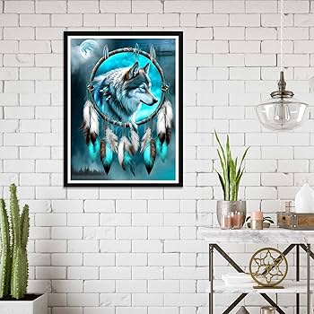 Amazon.com: Wergund Diamond Painting Kits Wolf Dreamcatcher