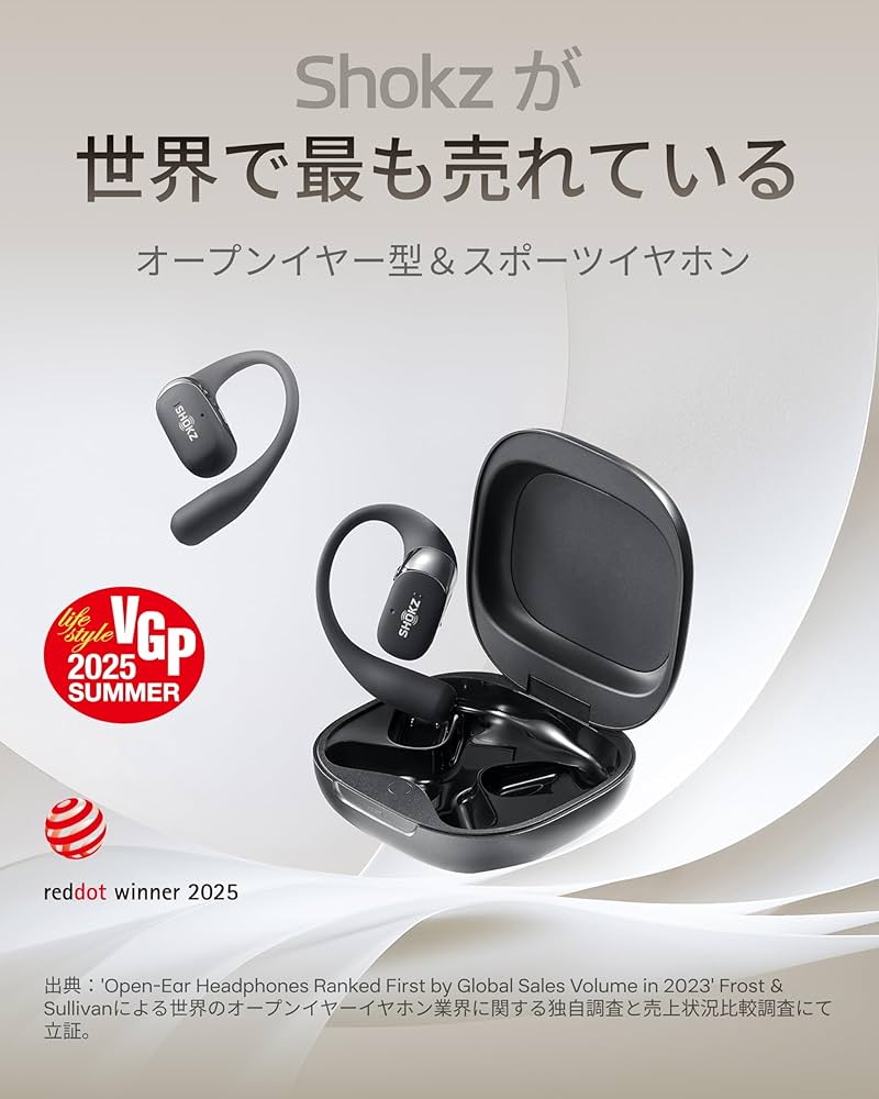 Amazon.co.jp: Shokz OpenFit 2 Open-Ear Bluetooth Wireless Earbuds