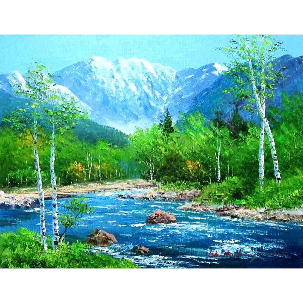 sale【ART】瀬良風華真筆(上高地の清流梓川)サムホール 【公式通販】