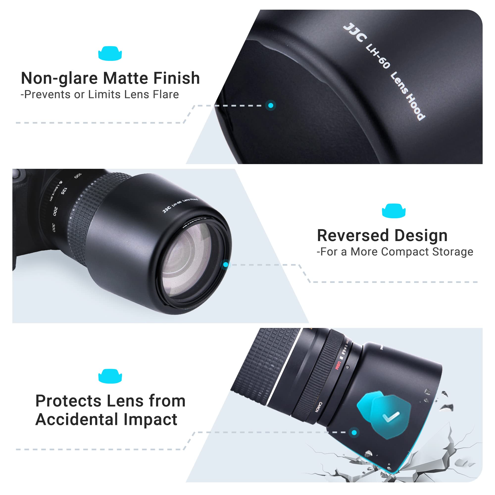Amazon | JJC レンズフード Canon ET-60 互換 キヤノン Canon EF 75