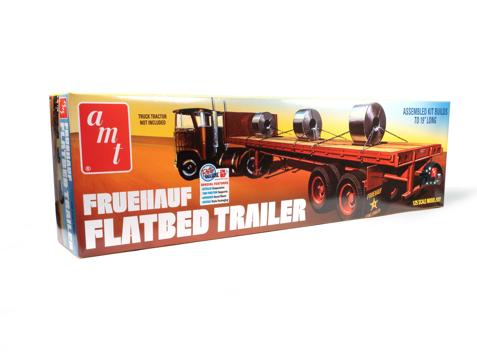Amazon.com: AMT Fruehauf Flatbed Trailer 1:25 Scale Model KIt