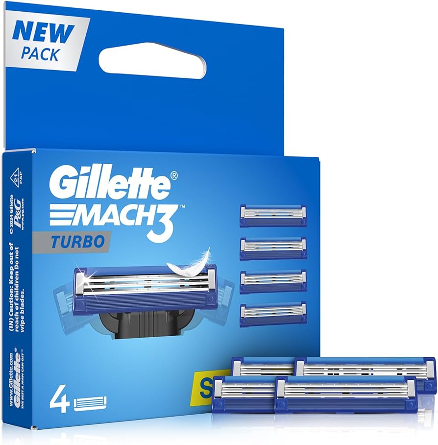 4個セット】Gillette MACH3 TURBO 替え刃 8個入り 4個セット】Gillette