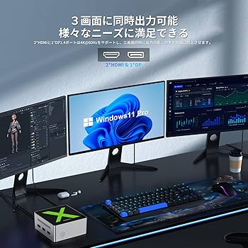Amazon.co.jp: ミニpc AIOEXPC XMINI 最新第12世代 N95 Windows11Pro