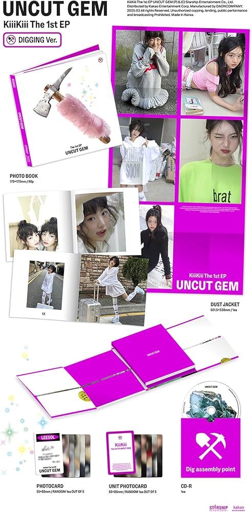 Amazon.co.jp: KIIIKIII - 1st mini album [UNCUT GEM] (DIGGING VER