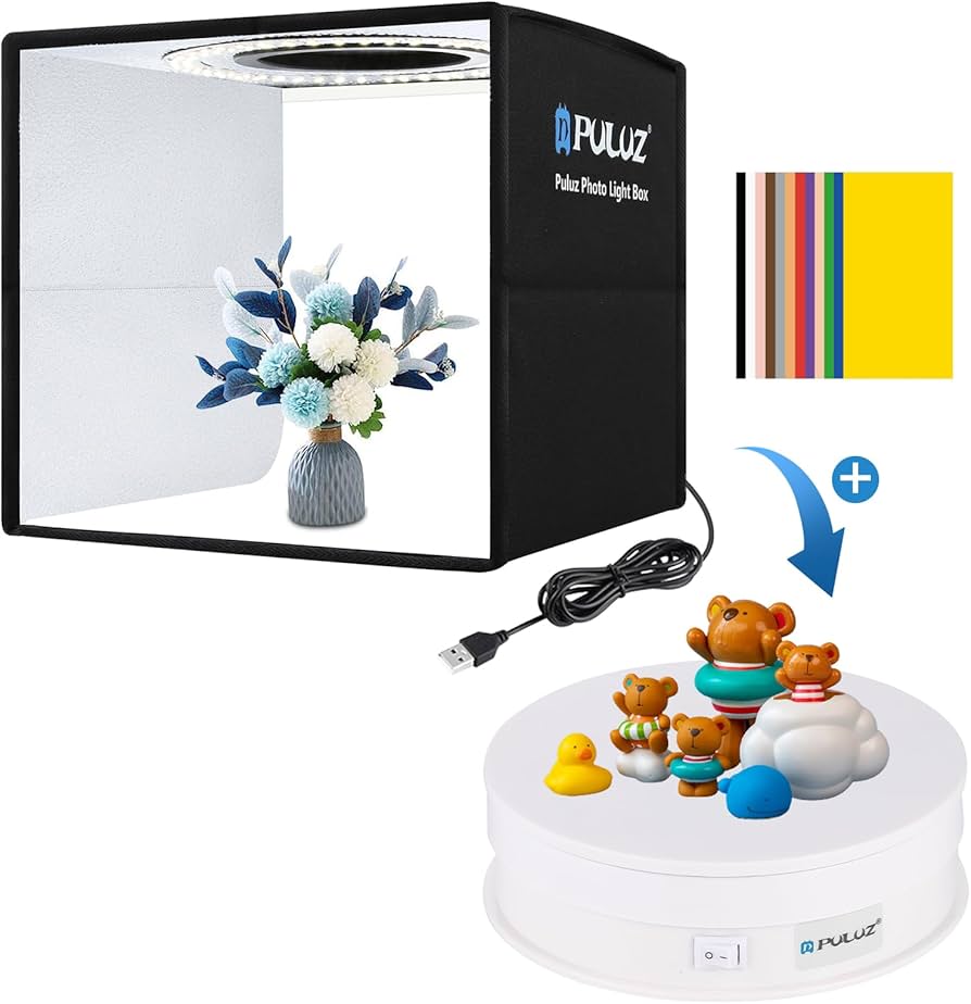 Amazon.com : PULUZ Mini Photo Studio Light Box Kit with 360 Degree