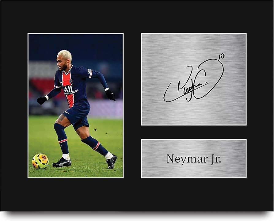 Amazon.com: HWC Trading Neymar Jr PSG Gifts USL Printed Signed
