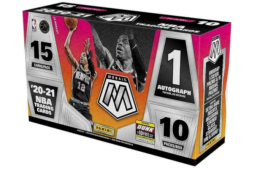Amazon.com: 2020-21 Panini Mosaic Basketball Hobby Box - 10 Packs