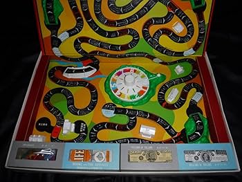 Amazon | 昭和1960年代 逸品 旧初代黒盤人生ゲーム 貧乏農場 当時物