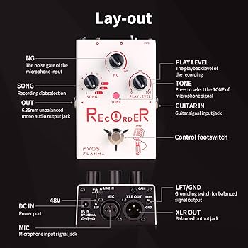 FLAMMA FV05 レコーダー、ボーカルエフェクトプロセッサ70分の録音容量