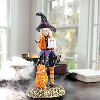 Amazon.co.jp: Vbnuyhimハロウィン魔女フィギュア、魔女の像ハロウィン