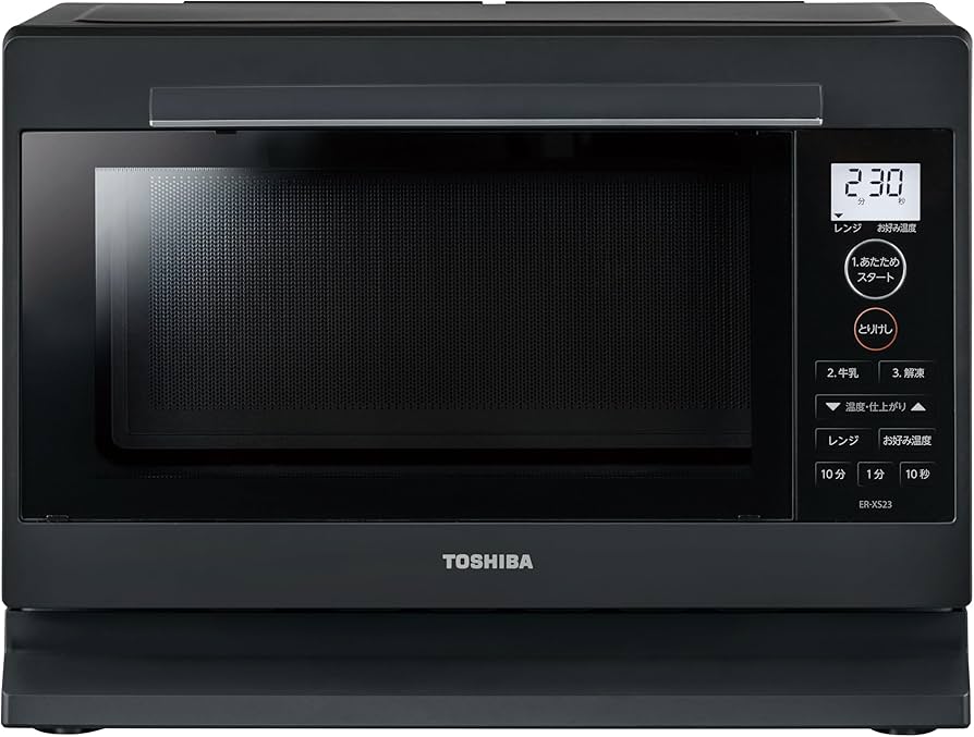 Amazon | TOSHIBA(東芝) 電子レンジ 23L ER-XS23(K) ブラック フラット
