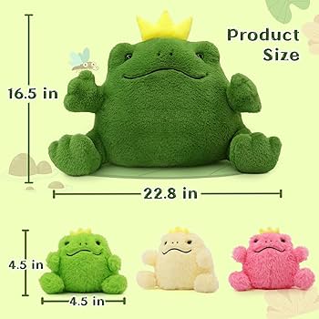 Amazon.co.jp: Tezituor 巨大な王冠 カエルのぬいぐるみ 枕 16.5インチ