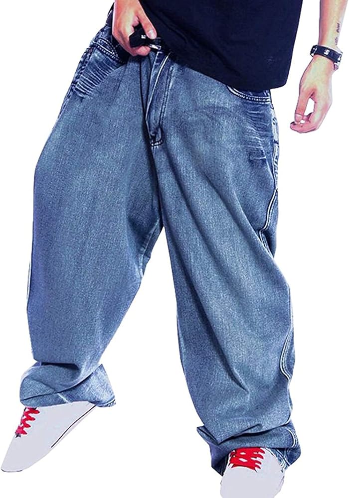 Amazon.co.jp: [KLOSS] メンズ デニムパンツ ゆったり バギーパンツ