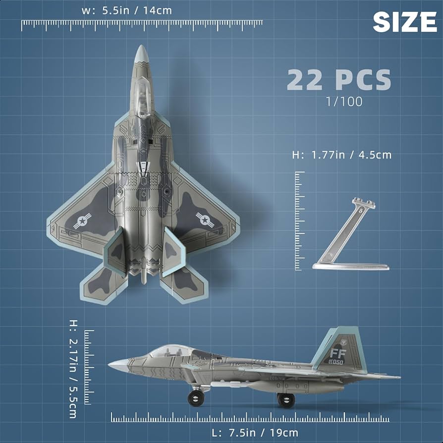 Amazon | SEBUNAS 1:72スケール F-22 ラプター戦闘機 クイックビルド