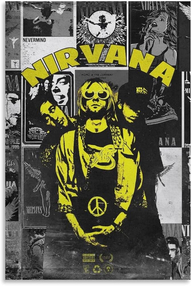 Amazon.co.jp: ニルヴァーナカートコバーン画像壁の絵ポスター