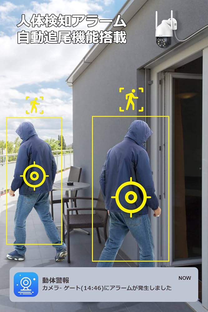 Amazon.co.jp: Anakk 防犯カメラ 屋外 800万画素対応 液晶モニター付き