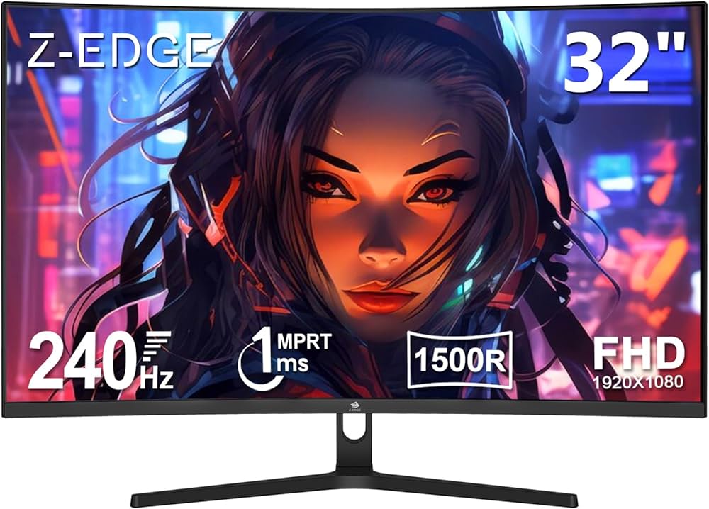 Amazon.co.jp: Z Z-Edge 32インチ ゲーミング モニター 240Hz 1ms 曲面