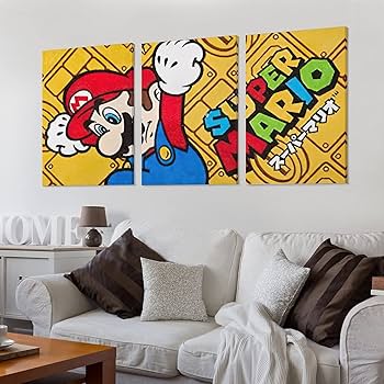 Amazon.co.jp: 任天堂 マリオ アートパネル 湿気を防ぐ キャンバス